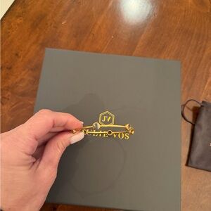 Julie Vos Gold Milano Bracelet with Smoky Blue Gray stones